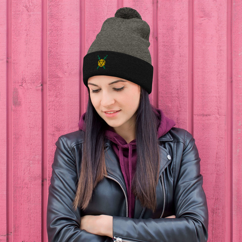 Game Knight Logo Pom-Pom Beanie